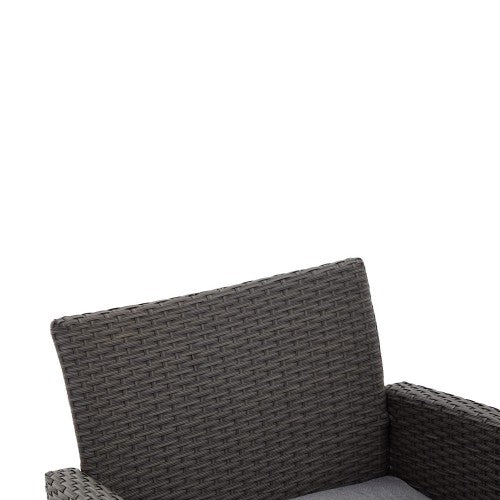 4 PCS Patio Furniture Set, Outdoor Rattan Wicker Conversation Set with Coffee Table, 2-Seater Sofa, 2 Arm Chairs for Home, Yard, Backyard 4 PCS Patio Furniture Set, Outdoor Rattan Wicker Conversation Set with Coffee Table, 2-Seater Sofa, 2 Arm Chairs for Home, Yard, Backyard
